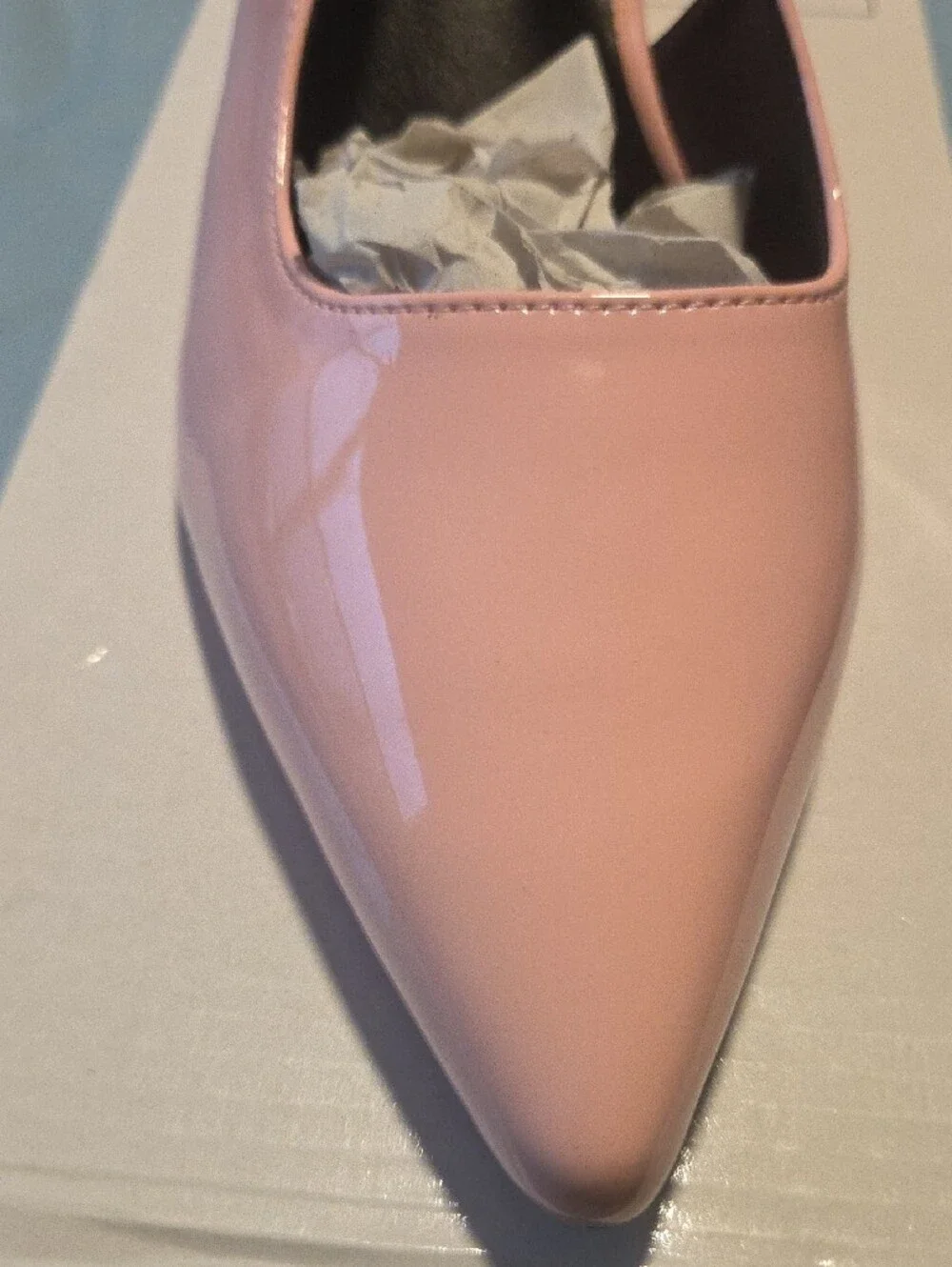 Women's Pink Pointed Toe Slingback, Wedge,Pumps.